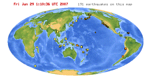 World - Earthqauke prone zones