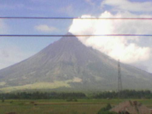 mayon volcano - a closer look to the volcano with a perfect cone