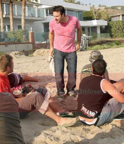 David Arquette in Pink - Pink shirt