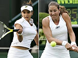 Wimbledon - Sania Mirza and Shahar Peer