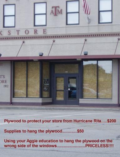 Hurricane - Image poking fun at Texas A&M