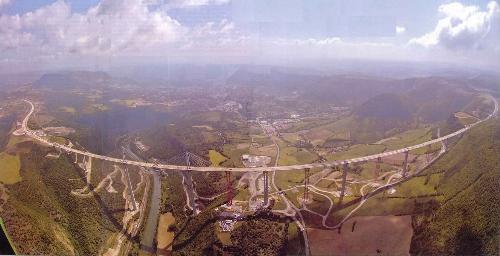 Human wonders1 - The Millau viaduct is part of the new E11 expressway connecting Paris and Barcelona and features the highest bridge piers ever constructed. The tallest is 240 meters high and the overall height will be an impressive 336 meters, making this the highest bridge in the world.