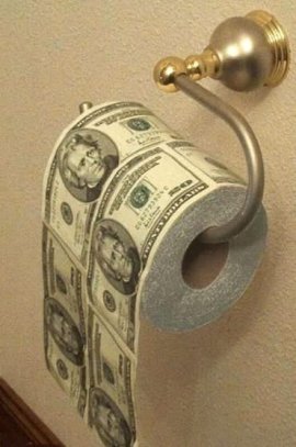 Toilet paper - Do you want earn so much money that you can even use them as toilet paper?