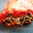 Lasagna Spirals - This is a good meatless dish that is very easy to make and so good too. I make several at one time and freeze what I don't use for dinner. Then I just take from freezer what I need, thaw, bake, and voila! You could be creative with these too and add other veggies.