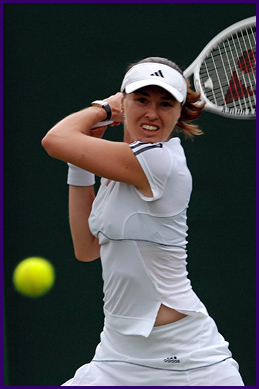 Martina Hingis at Wimbledon 2007 - Hingis in the 1st round.