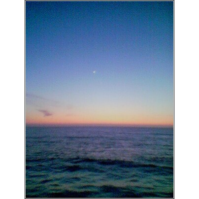 Ocean at sunset where I live - This was taken on the pier at sunset where I live. I love the ocean at sunset. I hope you enjoy this one.