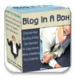 Blog in a box - The e-cover of Blog In A Box digital product. Virtually, nothing is inside the box and nothing can you touch there. However, the product is not bad.