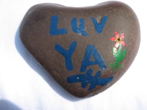 Heart Rock - A rock I found walking the shores of Lake Superior in Duluth area 20 years ago. I painted this and gave it to my wife as a surprise and a show of my never ending love for her.