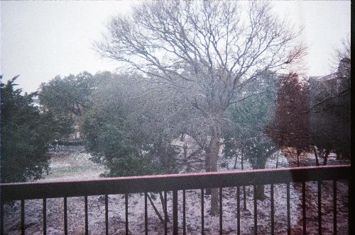 Snow in Texas - Here's a pic I took at Christmas 2006. It's one of the few times I've see it snow in central Texas. This was in Cedar Park which is very near Austin.