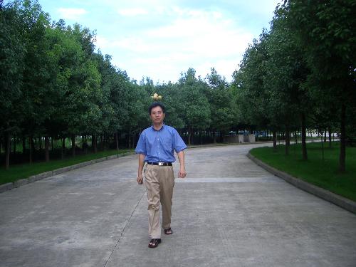 walking on campus towards the mountain - facing the mountain