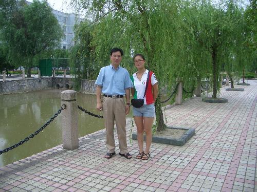 together with Zhu Ying - small river on campus