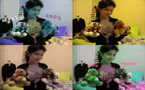 Love - With my love tshirt and my two stuff toys myahw and arfh photoshop edited
