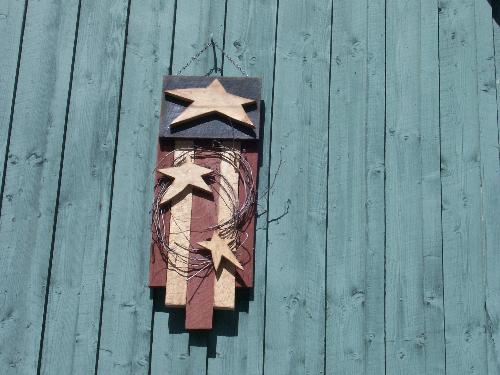 American Flag craft - This is a Primitive Americana Flag craft I made- Stars and Stripes- I love to do wood crafts!