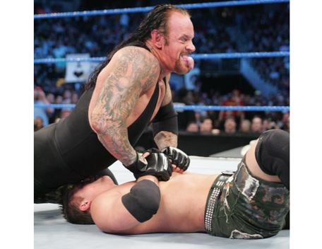 undertaker - undertaker pinning the miz