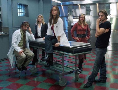 Cast from season one of Tru Calling - Tru Calling is an American television program, which premiered on the Fox Network in October 2003. The show's cancellation was officially announced at a press conference in January 2005, but Gail Berman, then president of Fox, insisted that the network intended to broadcast the remaining six episodes filmed for the show's second season. Season Two of Tru Calling (such as it was) aired in New Zealand on TV3 beginning on February 4, 2005, with the last episode airing on March 11, 2005. In Croatia, it was aired the following March and April, and finally, after nearly a year-long hiatus, in the U.S. beginning on March 31. The last episode filmed was never broadcast in the U.S., presumably because the show had a Christmas theme and the episodes were broadcast in the Spring. The complete series was aired in Singapore, Hong Kong, India, Italy, France, Malaysia, Germany, Slovakia, Argentina, Brazil and Portugal as well. DVDs of both seasons of Tru Calling have been released in the United States and the United Kingdom. The second season began airing on Sky One in the UK, starting on October 12, 2006.