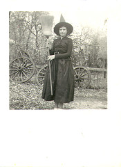 Olden Day witch - this appears to be an antique picture od a witch.