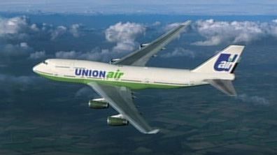Union Airplane - Union Air flying up in the sky