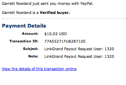 LinkGrand - Proof of Payment LinkGrand