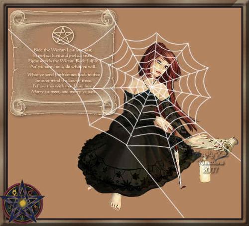 Webbed Ritual - Another of my PSP Lessons. This I made as a stationery header.