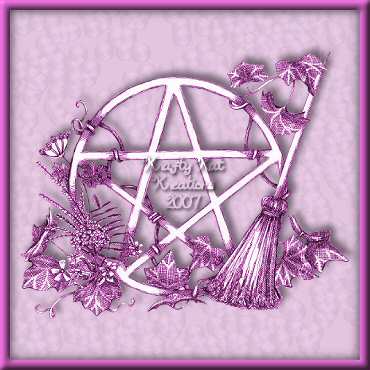 Broom and Pentacle - Another of my PSP Lesson results.