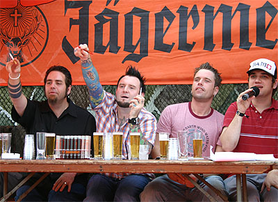 Bloodhound Gang - Bloodhound gang interview drinking beer.