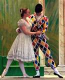 Harlequin and Columbina - Two of five types in commedia dell´ arte.