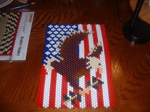 American Spirit Beaded Banner - I made this for my hubby for Fathers Day one year and also entered it into the local fair (it was a blue ribbon)
