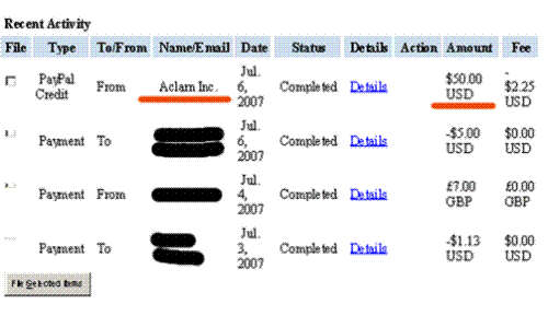 Payment proof 1a - Payment proof of Aclarn Inc.