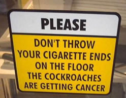 Signs - stop smoking !