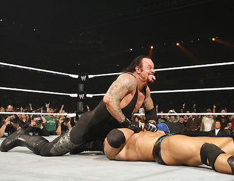 Undertaker WM23 - undertaker becomes 15-0 by pinning batista and becoming the new world heavyweight champion at wrestlemania 23