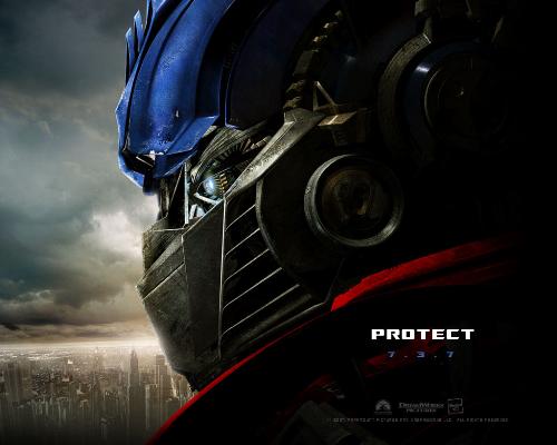 Protect - This pic is about them Transformers 2007 the movie. Protect the world from destruction. Optimus Prime is in action.