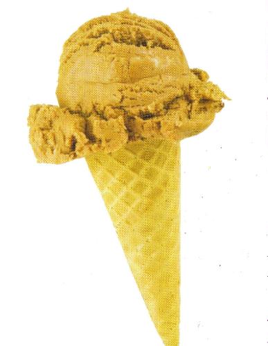 Ice Cream -  Is this an ice cream cone or frozen yogurt? I can't tell, can you?