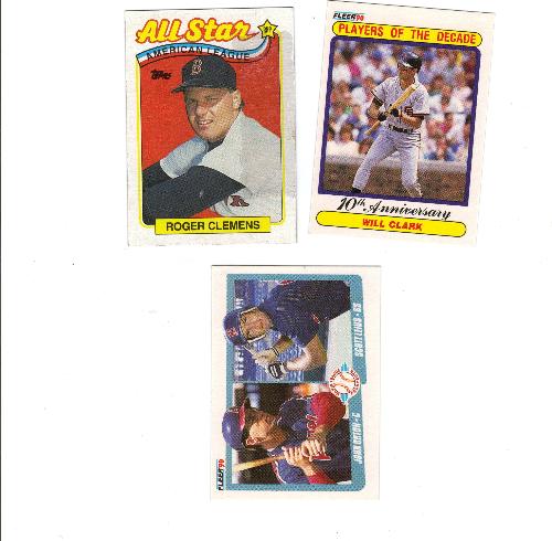Baseball Trading Cards - Just 3 of my cards.