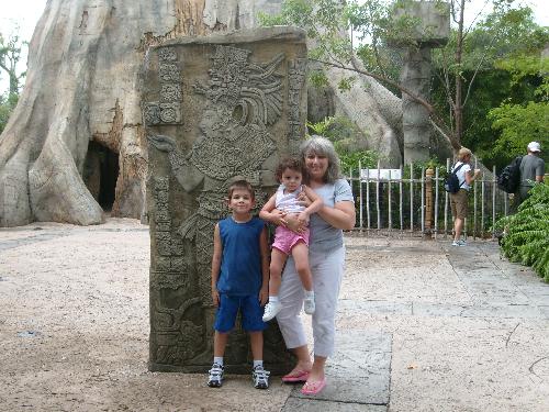 kids and me - Here we are at a zoo. Nice way to spend a summer day!!