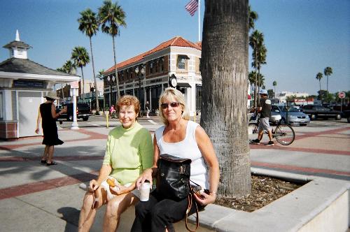 Carol and Mom - Mom and me at the beach, after her surgery last year.