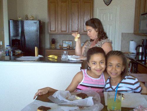 kids - grandkids & sister at sisters house in texas