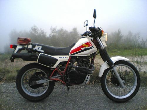 Honda XL 600 - This is a bike I bought when living high in the mountains of Italy, and which ran smoothly for two years, through sun rain and snow, it survived my emigration to another country, and then more rain, sun, and finally a lot more snow, but by next spring had to be retired. I'd recommend one of these to anyone who doesn't bruise easily!