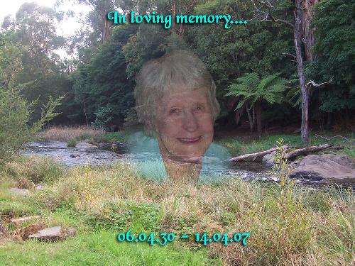 in memory of my grandma - a photoshop job i did in memory of grandma