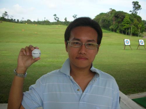 engraved ball - taken at the driving range