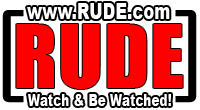 rude.com logo - This is the logo for the adult social networking site, Rude.com