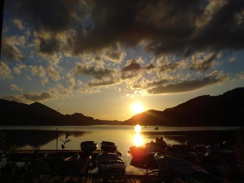 Sun down on lake Fuschl - Sun down on lake Fuschl in Austria near Salzburg