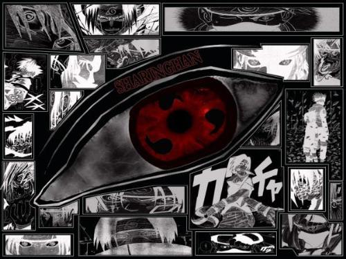 sharingan - one of the jitsu attack in naruto anime