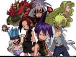 shaman king - this is a picture of full team of yoh .doesnt they all look cool??