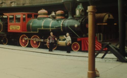 A Really big Train - with my mother and HER grandmother standing beside it.