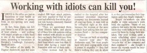 Work with Idiots - Working with idiots...