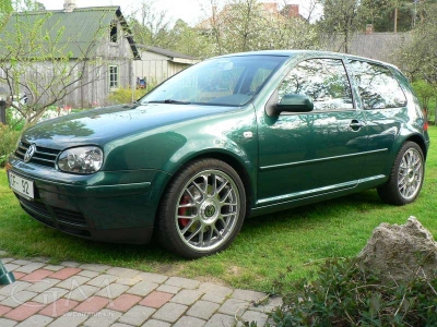VW Golf IV - My VW Golf IV in Jubi look: Installed Jubi dark headlights; Upgraded front brakes from Jubi Golf (brake discs - 312mm); Original Jubi Golf Wheels by BBS (18').