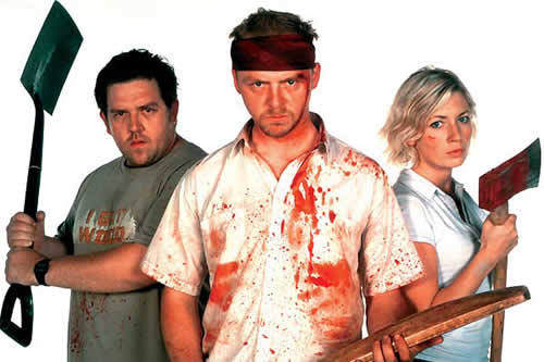 Shaun Of The Dead - Photo of the film Shaun Of The Dead. Shaun Of The Dead is a comdey, which is a film making fun of Dawn Of The Dead.