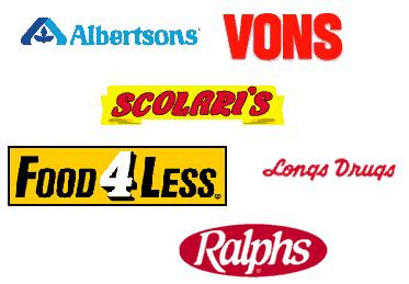 Grocery Stores - Different image logos of grocery stores