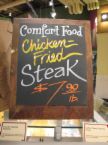 Comfort Food - Here is an old fashion type menu board.