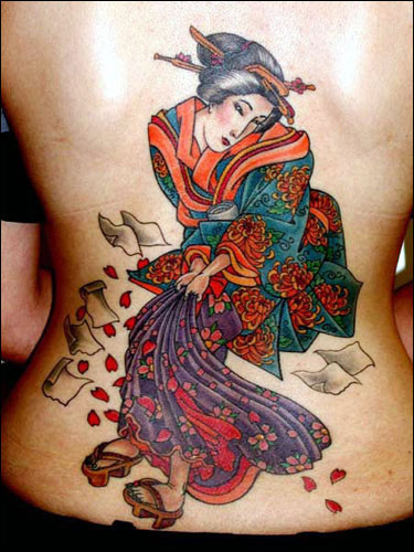 Geisha tattoo - I'd love to get a tattoo like that!How much do you think it'll cost?